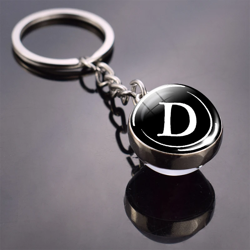 Оригинальная буква брелок двусторонний Сферический модные декоративные цепочки