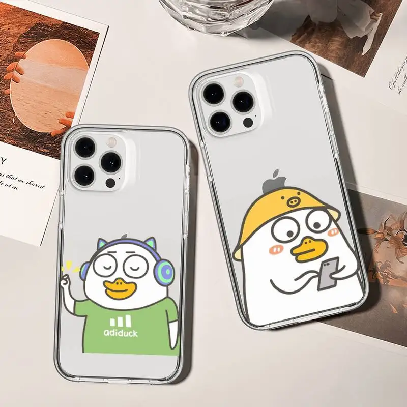 Чехол для телефона с героями мультфильмов Duckyo Friends для Samsung GalaxyS20 S21 S22 S23 FE Lite Plus A71 Note20, прозрачный чехол