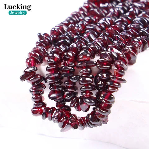 JSES натуральный красный гранат бусины 5-7 мм