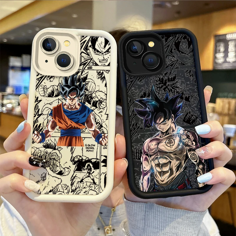 Силиконовый ударопрочный чехол D-Dragon Balls Для iPhone 16 15 14 13 12 11 Pro Max 8 7 Plus X XS FE