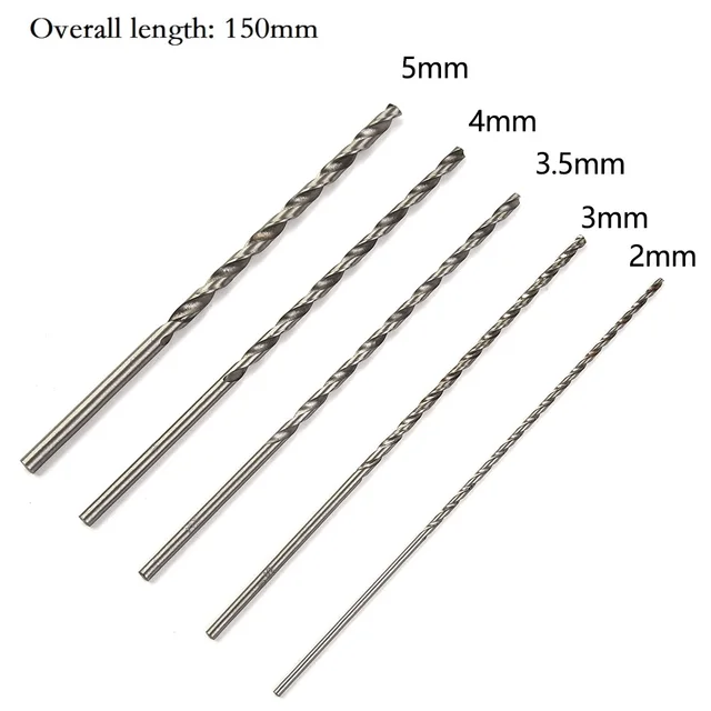 5Pcs Twist Drill Bits Set 2mm 3mm 3.5mm 4mm 5mm HSS High Speed Steel Extra Long Drill Hex Shank For Woodworking Hole Opener AliExpress