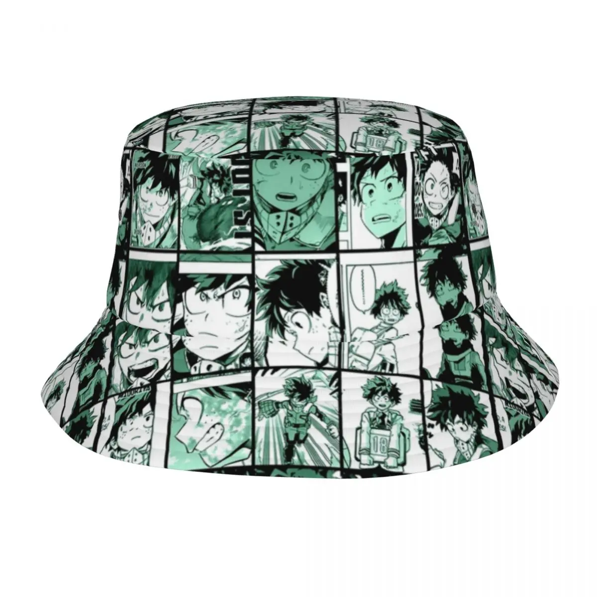 

Bucket Hats Midoriya Izuku Collage Hot Summer Headwear Outdoor Fisherman Hat Boku No My Hero Academia Academy Anime Bob Hat