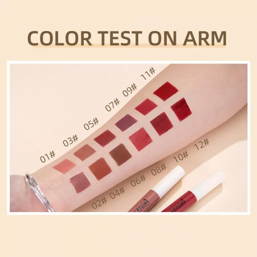 Водостойкая губная помада с глазурью 2 шт. 24 цвета макияж губ тинт для мягкий