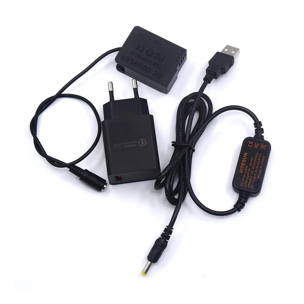 

Зарядное устройство USB QC3.0 + USB-кабель + искусственная батарея BLC12 BLC12E для Lumix DMW-DCC8 FZ2000 FZ300 FZ200 G7 G6 G80 G81 G85 GH2 GH2K