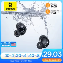 Baseus Bowie MA10 ANC Wireless Earphone 48dB Noise Cancelling 140h Playtime Bluetooth 5.3 Headphone IPX6 Waterproof Sport Earbud