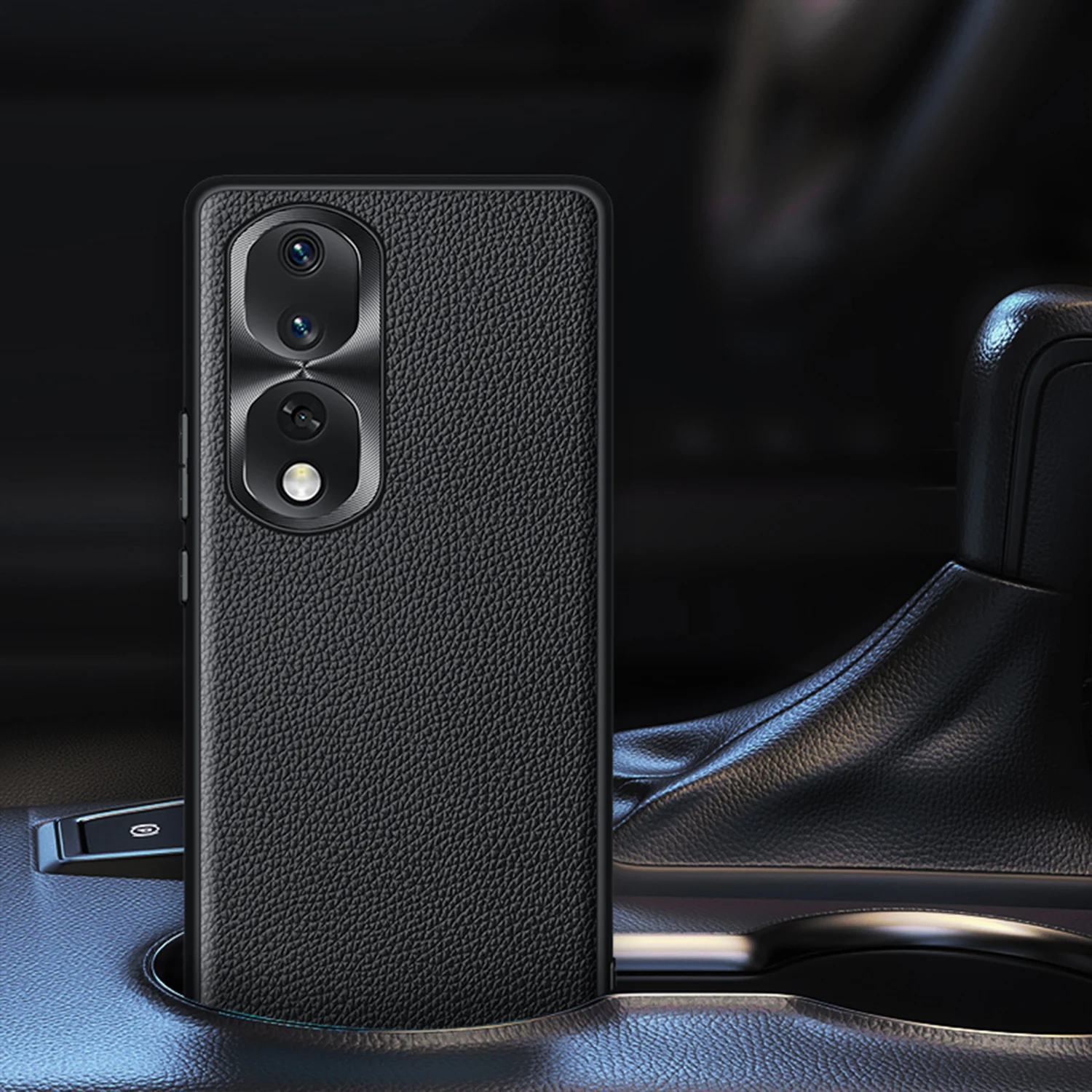 Genuine Leather Mobile Phone Cases For Honor 80 Pro 3d Lens Full Protector Cover For Honor80 Pro Coque Luxury Phone Shell