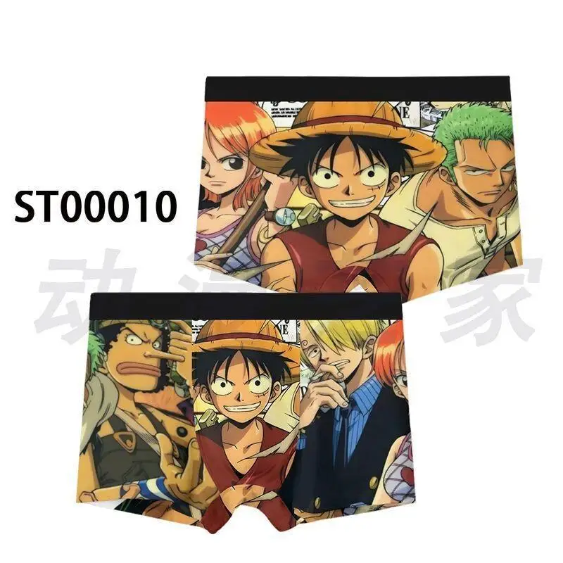 Фото Трусы One Piece Monkey D. Luffy из лайкры с дышащей сеткой для мужчин и студентов, для аниме-косплея, модная летняя коллекция для отпуска, милые и стильные №3