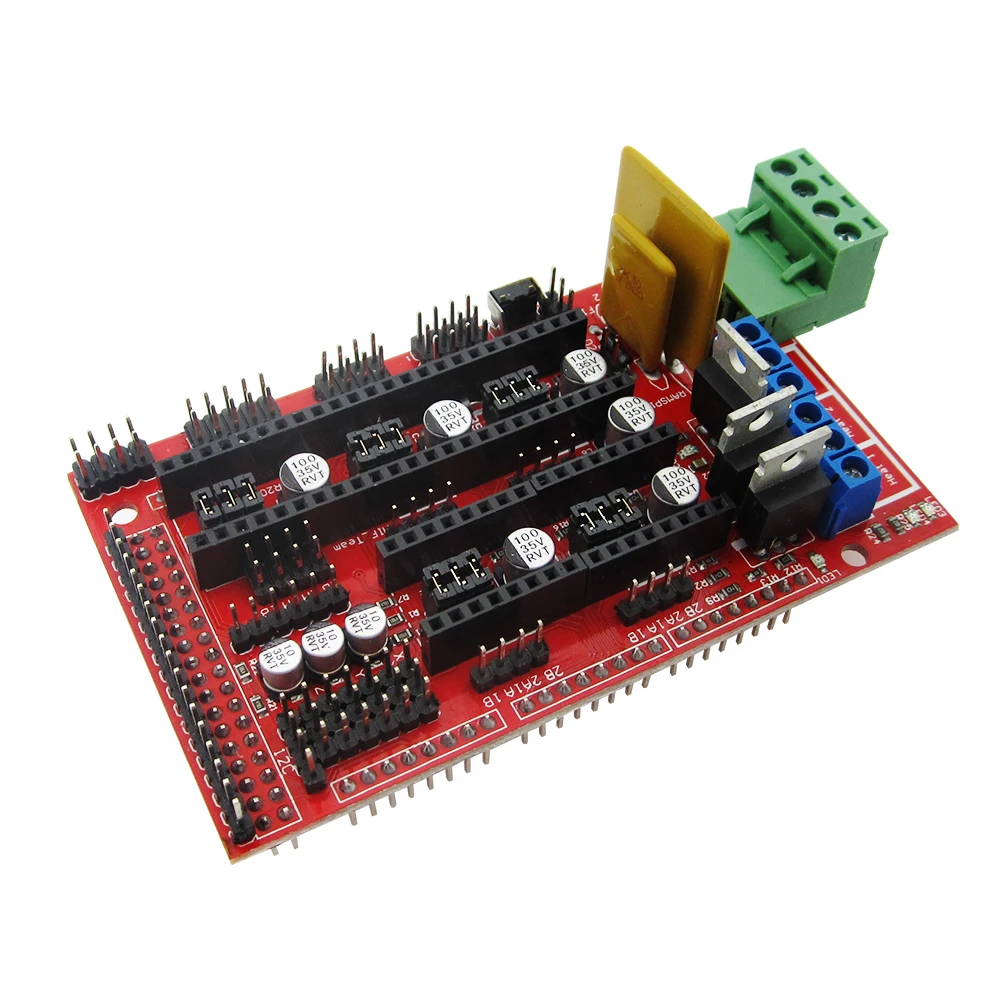 Фото Комплект Reprap Ramps 1.4 с Mega 2560 r3 + Heatbed mk2b + 12864 ЖК-контроллер + DRV8825 + Механический переключатель + Кабели для 3D-принтера №5
