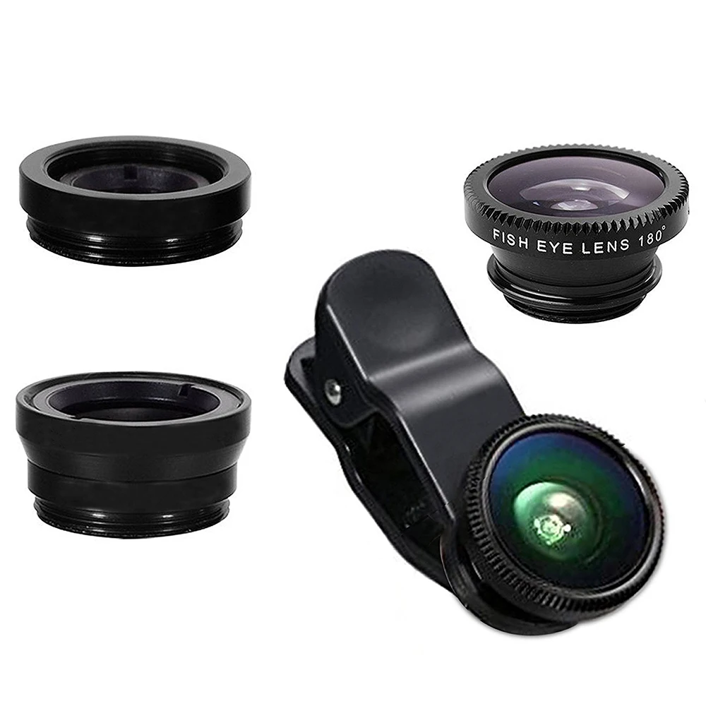 

Phone Lens Fisheye 0.67x Wide Angle Zoom Lens Fish Eye 6x Macro Lenses Camera Kits With Clip Lens On The Phone For Smartphone