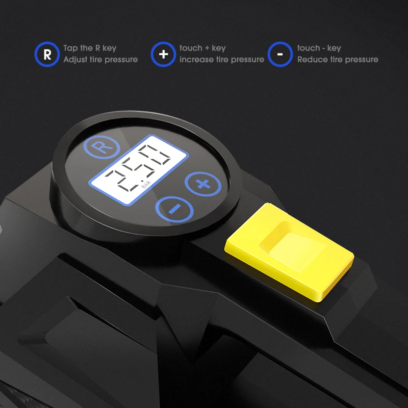 Автомобильный насос для накачки шин портативный воздушный компрессор