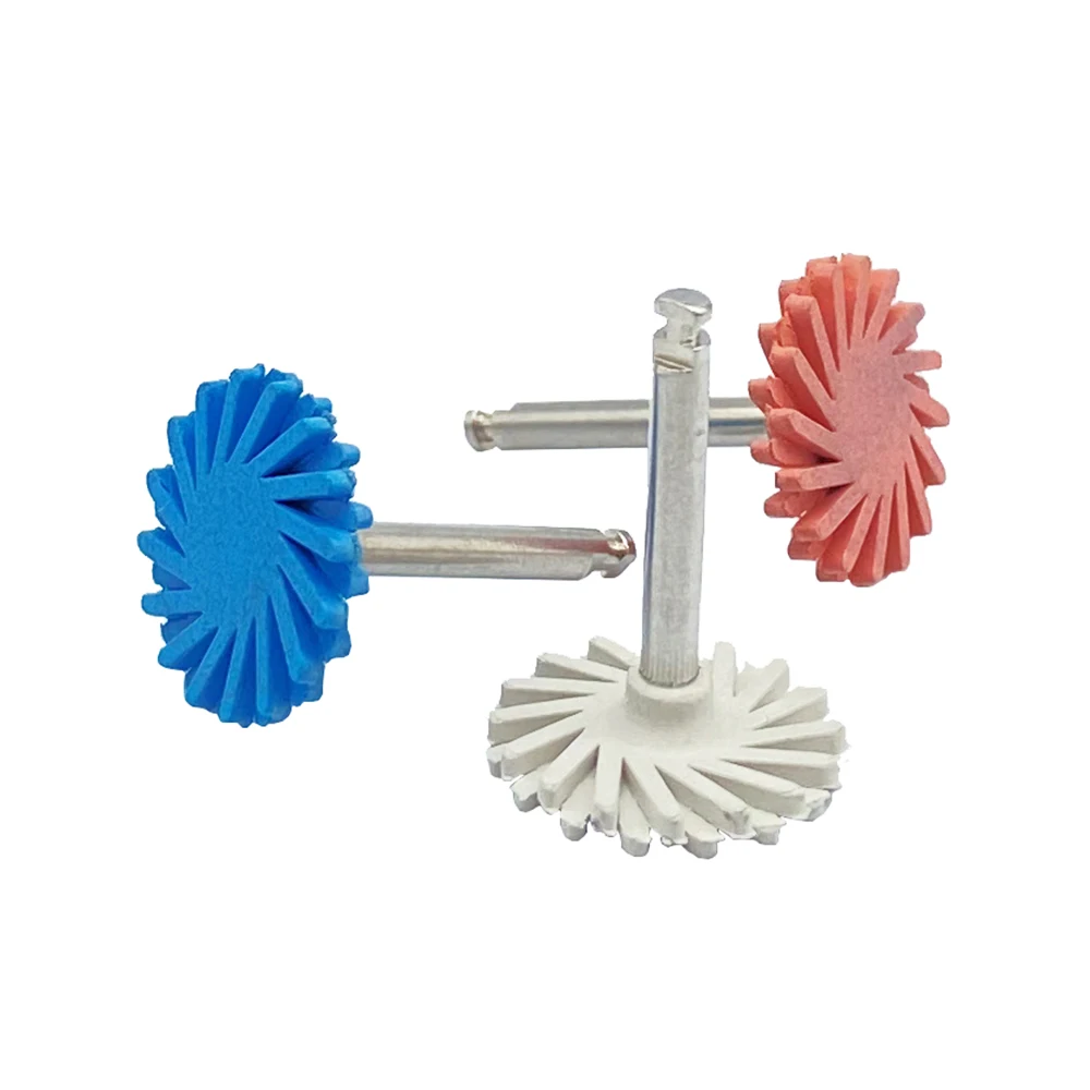 WELL CK 6/12/18pcs DENTAL Rubber Polisher Composite RA Disc Kit Resin Polishing Electric Motor Pressure Wheel Spiral Brush Burs