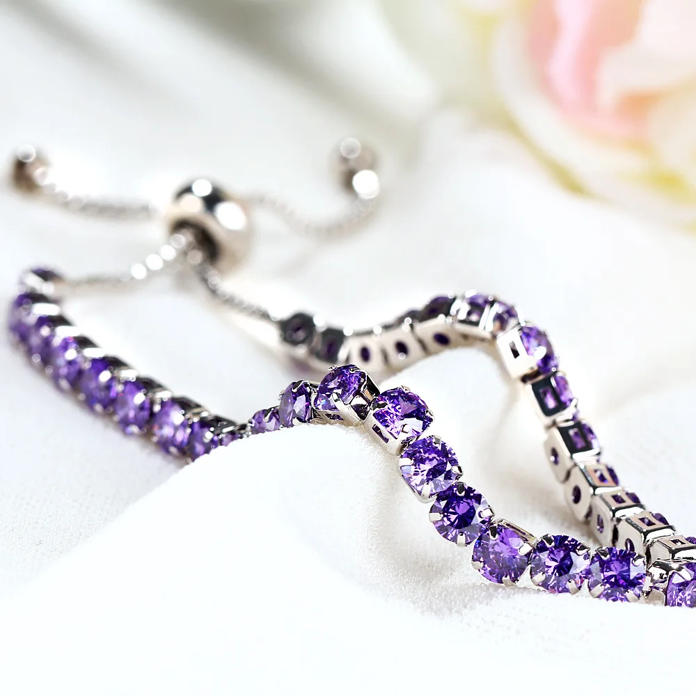 

SUGU 2022 Summer Exquisite Fashion Simple Cost-effective Round Rhinestones Adjustable Bracelets for Young Girls Lovely Gift