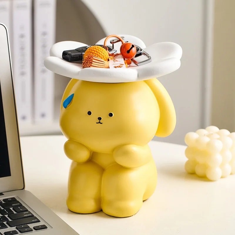 

Kawaii Home Decor Rabbit Statue Tray Living Room Decor Desk Accessories Cute Bunny Sculpture and Figurine Storage Ornament Gift