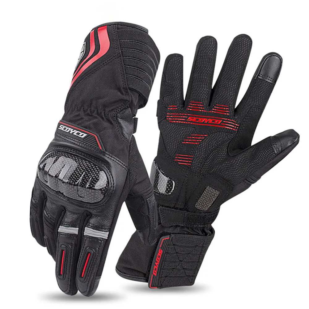 

Мотоциклетные Зимние перчатки для катания водонепроницаемые теплые углеродного волокна сенсорный экран ездовое оборудование прочные Мотоциклетные Перчатки