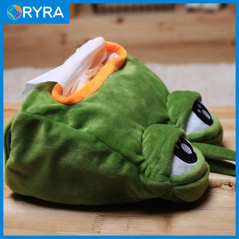 

Creative Sad Frog Drawer Paper Tissue Box Tissue Cover Desktop Paper Holder Dispenser Storage Napkin Case Organizer Home Decor