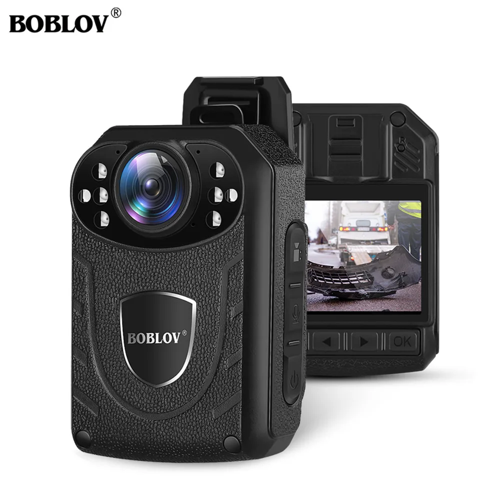 

Boblov KJ21 Body Worn Camera HD 1296P DVR Video Security Cam IR Night Vision Wearable Mini Camcorders police camera