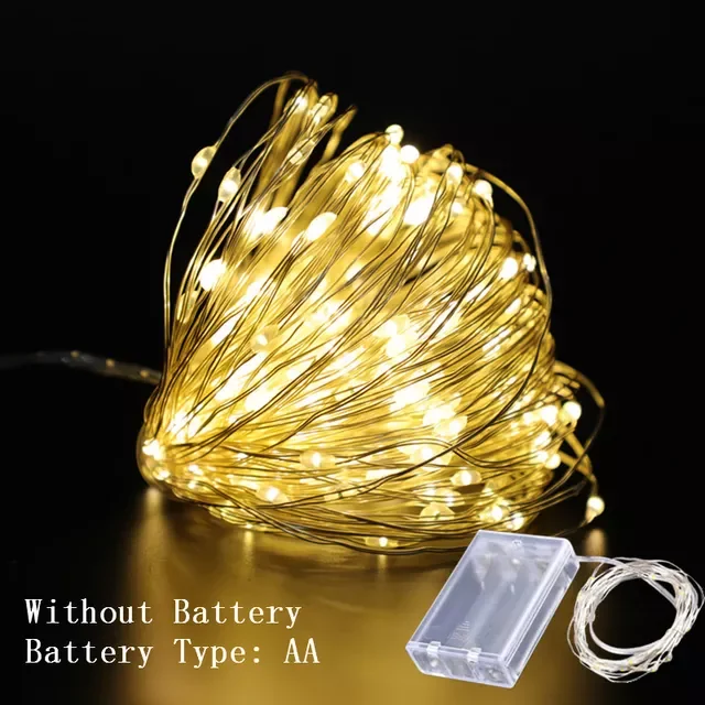 

Year Decoration 1M 2M 3M 5M 10M Copper Wire LED String Lights Christmas Decorations for Home Navidad 2020 New Year 2021 Noel