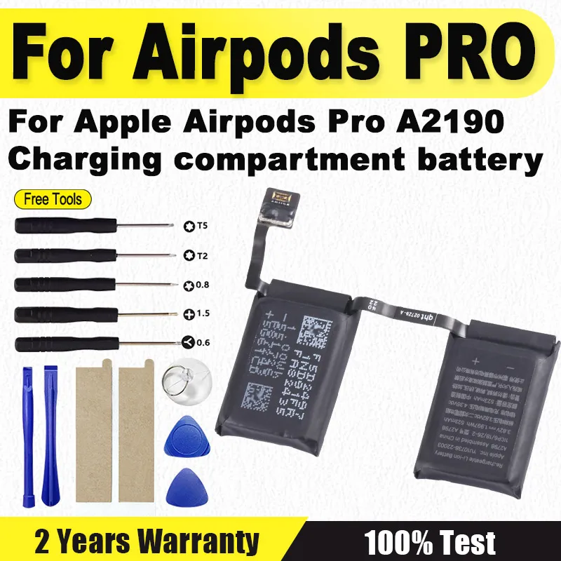 Фото CP1154 3,7 В сменный аккумулятор для Apple Airpods PRO A2084 A2083 A2190 airpods pro air pods pro Сменные аккумуляторы Batteria + инструмент №3