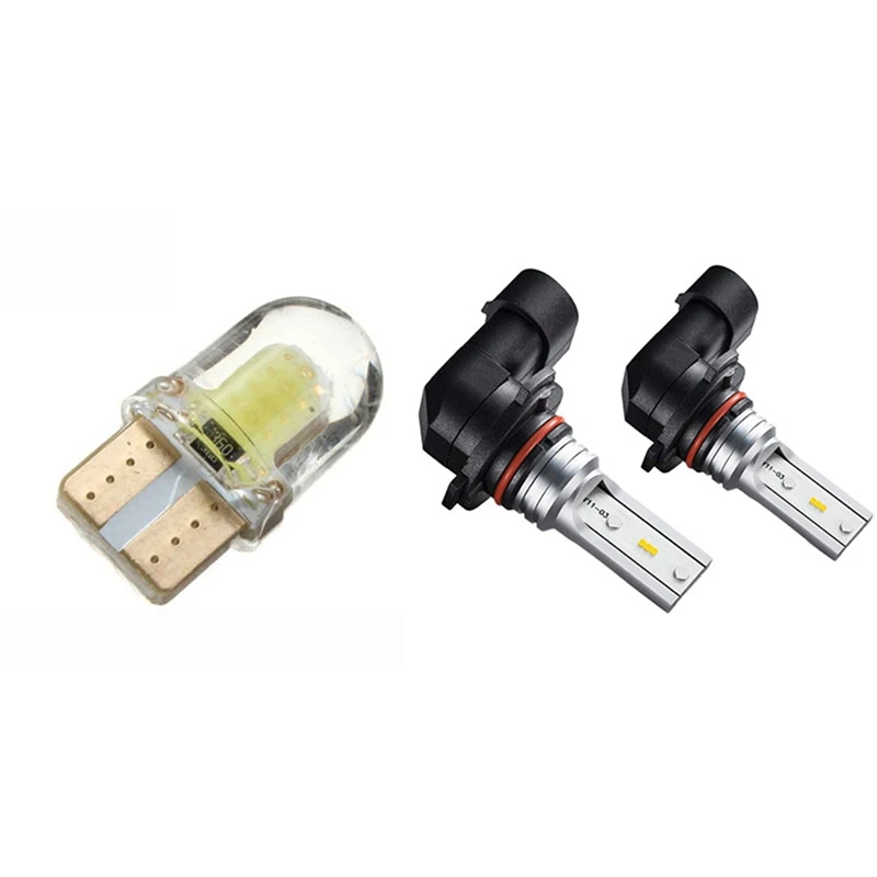 

Светодиодсветодиодный лампы T10 W5W COB SMD CANBUS и 1 пара противотумансветильник фар H8 H11 H16, 10 шт.