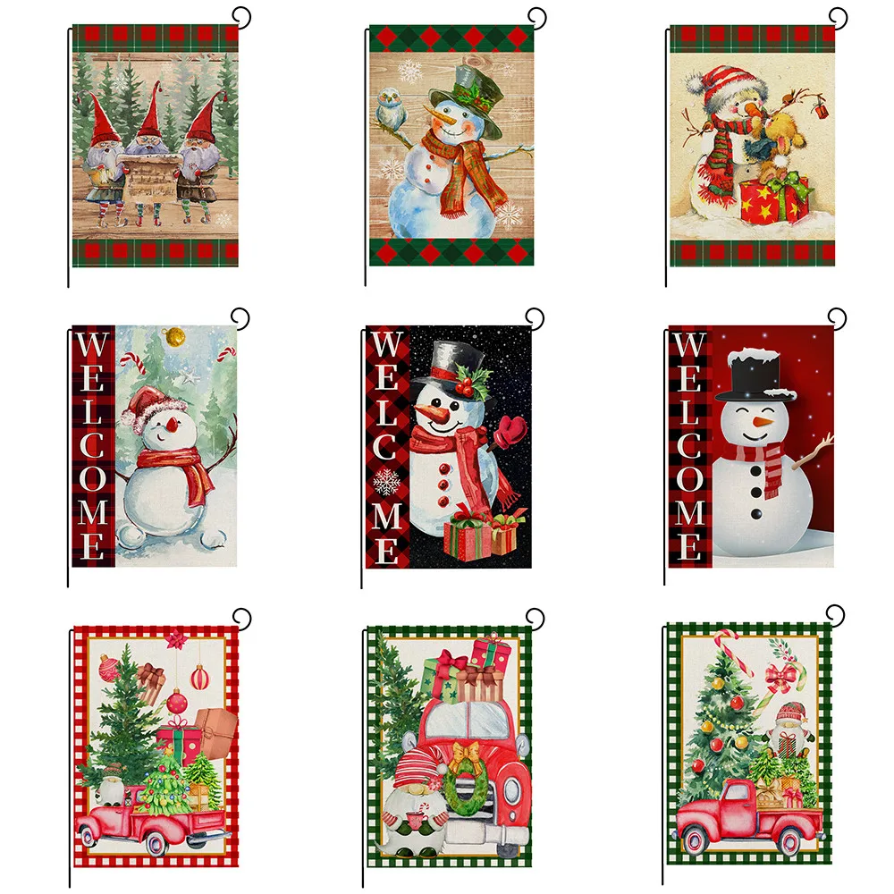 

2022 Искусственный Санта-Клаус, снеговик, комнатный и уличный Декор для дома, флаг, зимний Счастливый Фестиваль, бытовое украшение