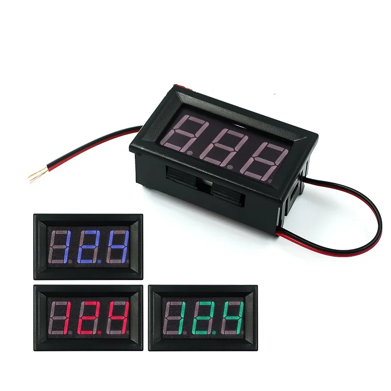 

LED Digital Display Two Wire AC Voltage Meter 2-wire Digital Voltmeter AC220V Mains Power 70V~500V Red/Blue/Green