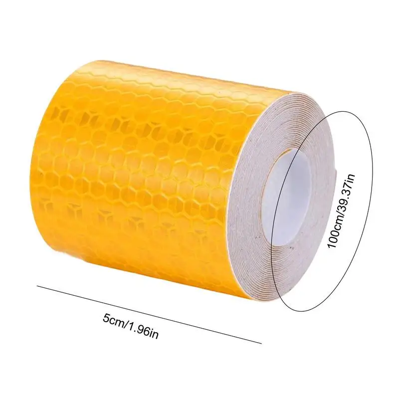 Car Reflective Tape Sticker Waterproof Warning Tape Strip Reflector Decoration Film Safe Motorcycle Car Reflect Road Safety Tape images - 6