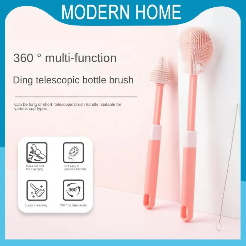 

360 Degree Cleaning Straw Brush Non-slip Cleaning Brush Cup Scrubber Glass Cleaner Cup Brush Cleaning Products For Home