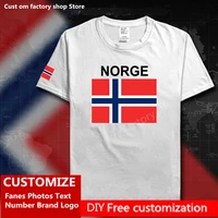 norway norge cotton t shirt custom jersey fans diy name number brand logo high street fashion hip hop loose casual t shirt