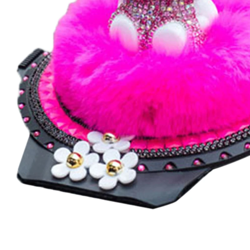 Автомобиль Cat Украшение Фигурка Rhinestone Dashboard Духи Интерьер Орнамент Роза Красная