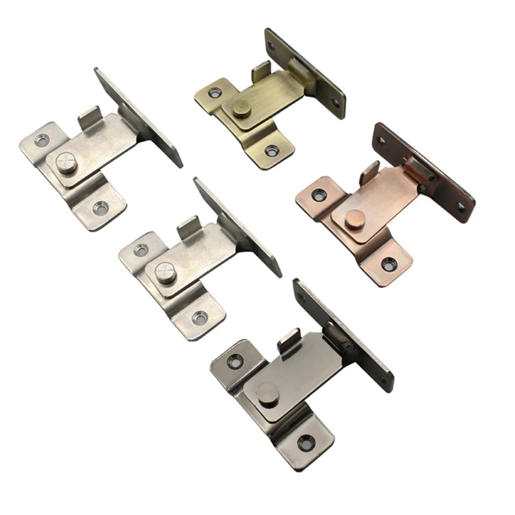 

Stainless Steel Door Latch 360 Degree Rotate Door Buckle Security Sliding Chain Locks Door Lock Barn Cast Metal Hook Latch Lock