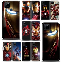 for realme c1 c2 c21y c25 c12 case silicone back cover iron man logo marvel phone case for oppo realme gt 5g gt2 neo2 coque