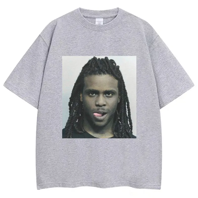 Мужская футболка с принтом Rapper Chief Keef Mugshot, Мужская модная повседневная футболка с коротким рукавом, классные готические свободные хлопковые уличные футболки в стиле хип-хоп (art.: 3920c8a0a86ed) - 3920c8a0a86ed