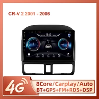jiulunet for honda cr v crv 2 2001 2006 car radio ai voice carplay multimedia video player navigation gps 2din android