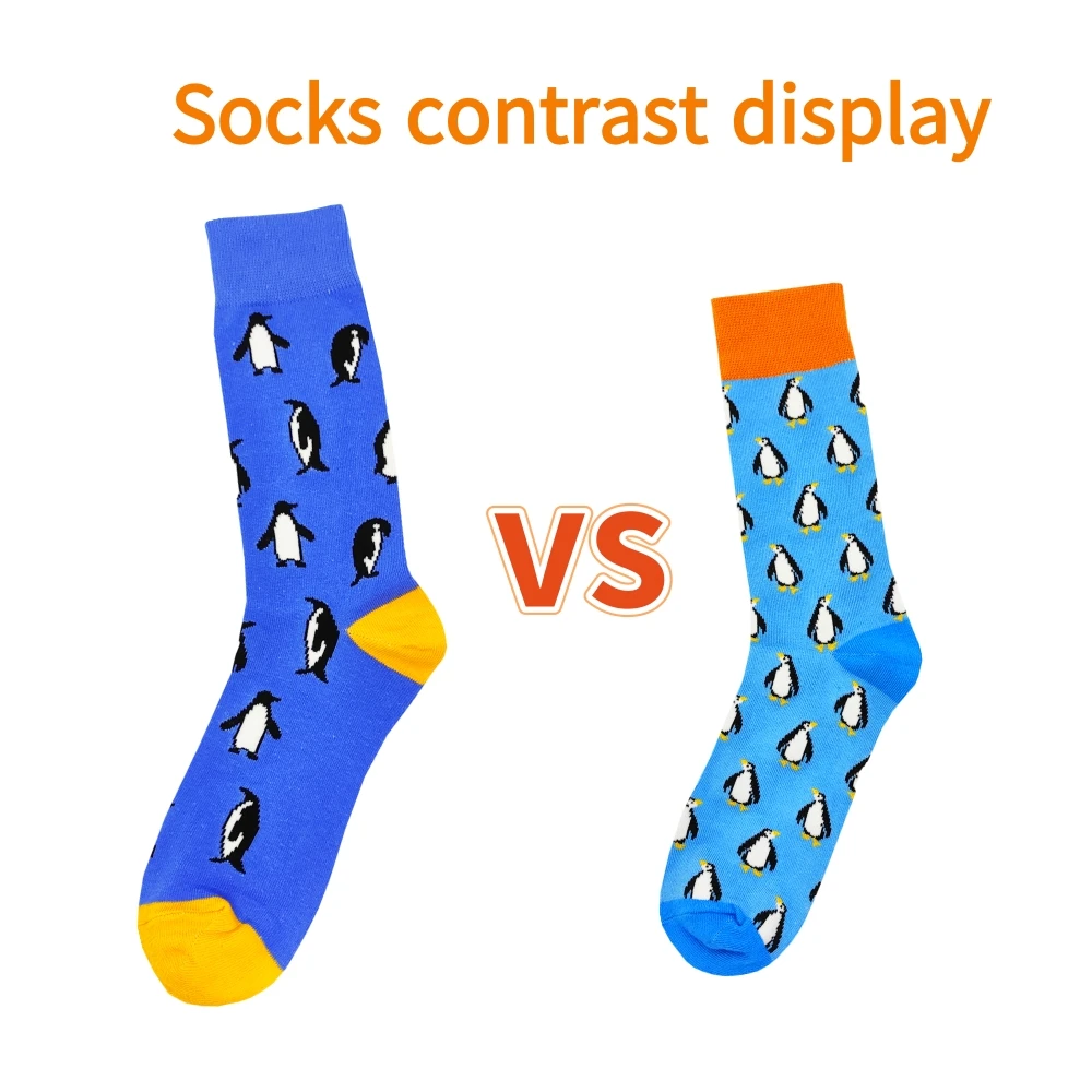 Novelty Fashion Cotton Mens and Women Socks Cartoon Harajuku Animal Fruit Food Stripe Art Van Gogh Happy Casual Funny Socks Men