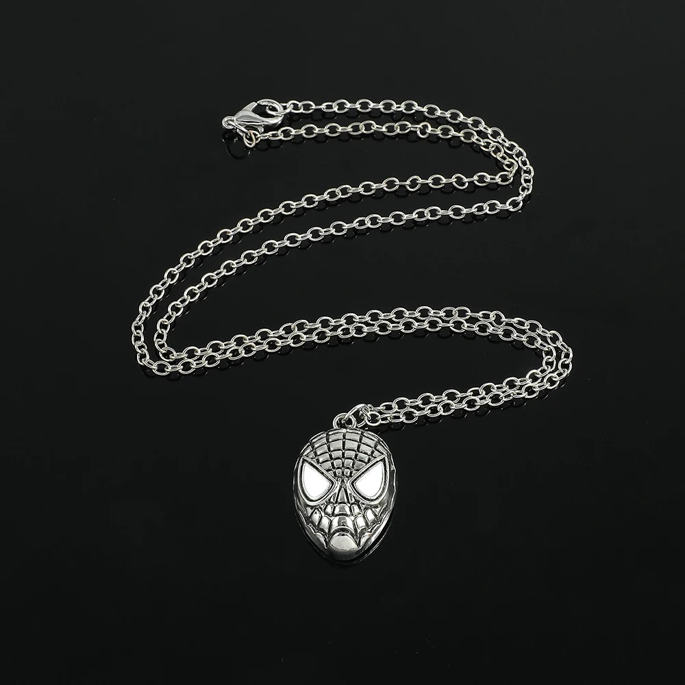 Ожерелье с супергероем Disney Marvel маска Человека-паука кулон ожерелье для любителей