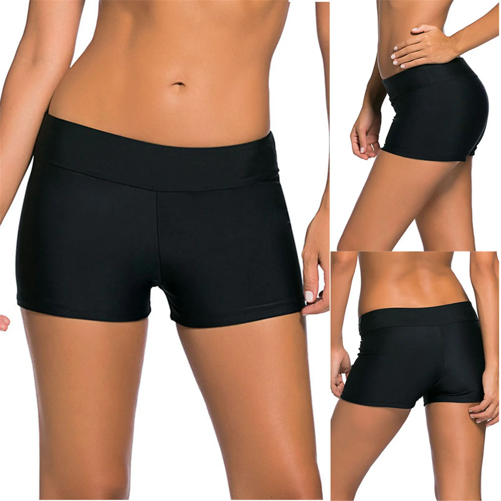 

Womens Swimsuits 2 Piece Swimsuit for Juniors Color Swimsuit Shorts Size Women Holiday Sports Bra Swim Top Black