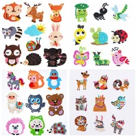 diy cartoon kids diamond painting stickers kit animals dinosaur raccoons butterfly pattern paint by numbers art crafts for kids