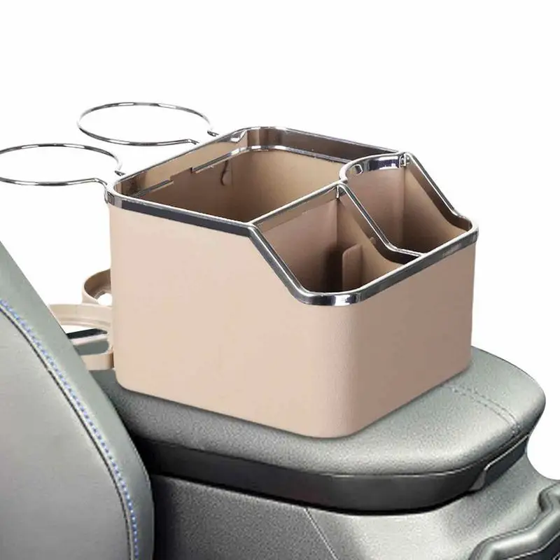 

Фотоорганайзер для хранения в автомобиле, предметы первой необходимости в автомобиле для стаканов с водой, кофейных салфеток или черного ц...