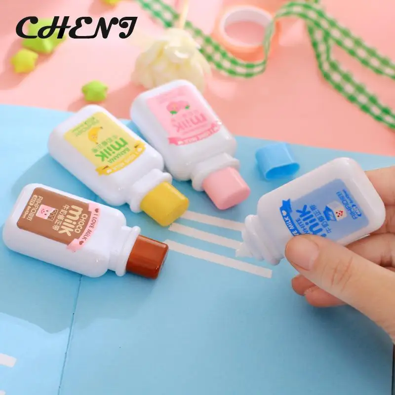 

Novelty Milk Bottle Kawaii White Out Corrector Practical Correction Tape Diary Stationery School Supply 1PCS