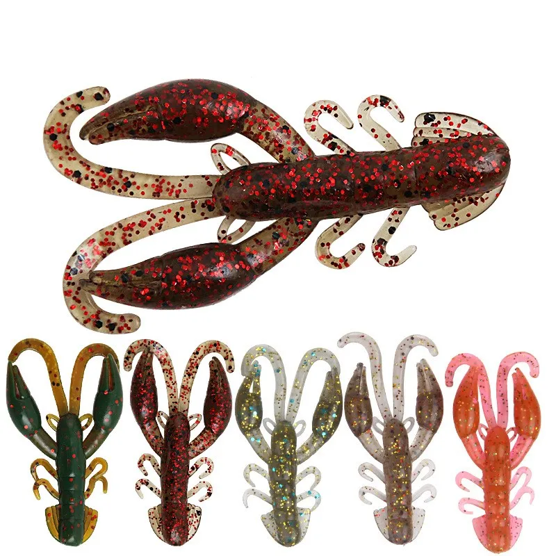 

Sea Yolo 2g/5cm 1pcs/5pcs 1 Pack 5 Colors Rubber Stinky Rolled Tail Shrimp Fake Lobster Artificial Lure For Sea Bass Fishing