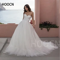 herburnl classic wedding dress tube top tulle trailing open back elegant new bridal dress vestido de casamento