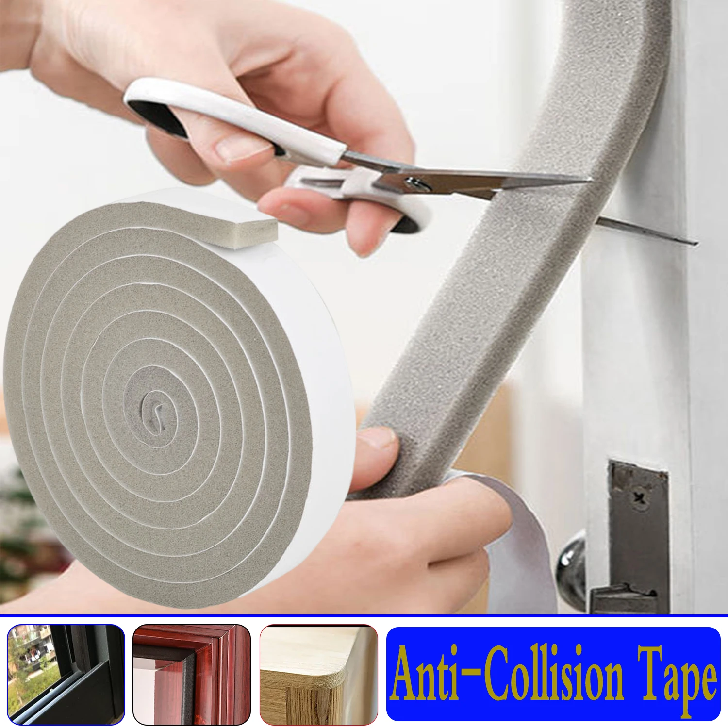 

Bumper Strip Door Gap Seam Window Tape DIY Handwork Sealing Single Sided Self Adhesive Waterproof Multifunction