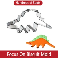 stegosaurus stainless steel dinosaur animal fondant cake cookie biscuit cutter decorating mould pastry baking tools