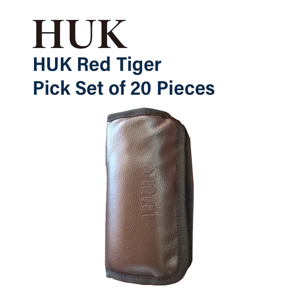 

Locksmith Tools HUK Picks 20 Pieces Set Red Tiger Turning Hooks Tension Wrench Keyways Must Have Beginner New Learner