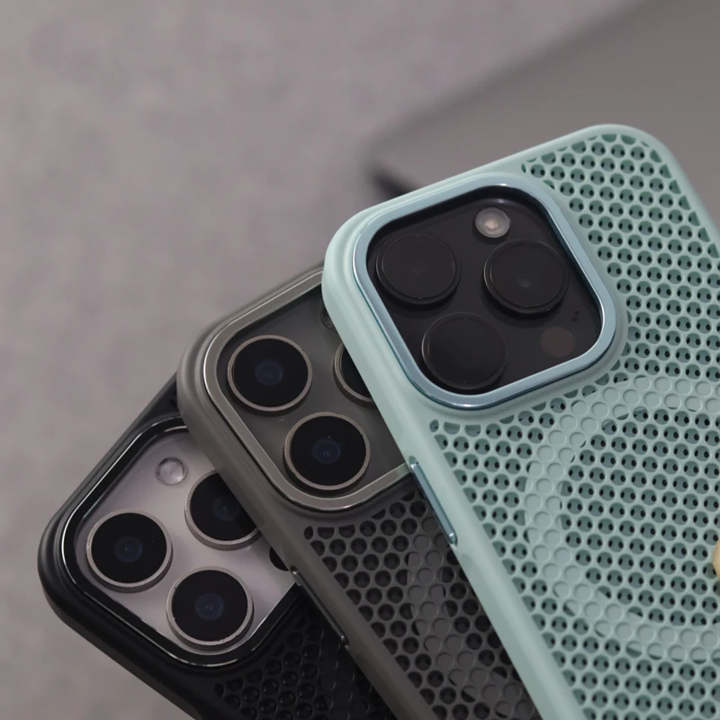 Чехол для телефона Magsafe с полой сеткой и охлаждением iPhone 16 pro max 14 15 Pro 13 12 магнитный