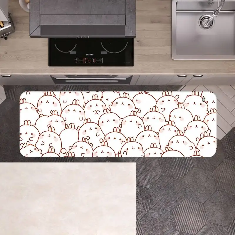 

Kawaii Molang пол ванной комнаты ковер для душевой комнаты, комнатный декор, кухонный коврик для прихожей, ковры для спальни