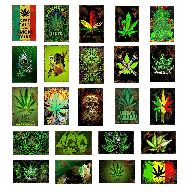 

420 Sticker Rasta Sticker Waterproof Sticker 24pcs/lot
