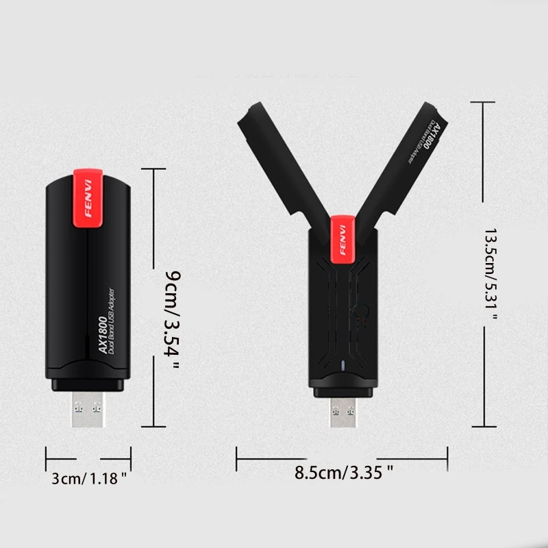 

Dual Band Wifi Adapter AX1800 2.4G 5G USB 3.0 Fee Driver LAN Ethernet Wi-FI Receiver Dongle Wireless Network Card 24BB