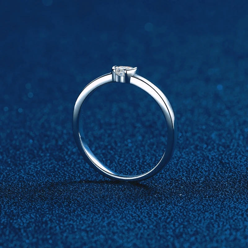 Красивое обручальное кольцо из белого золота 18 карат для женщин 0 3 карата