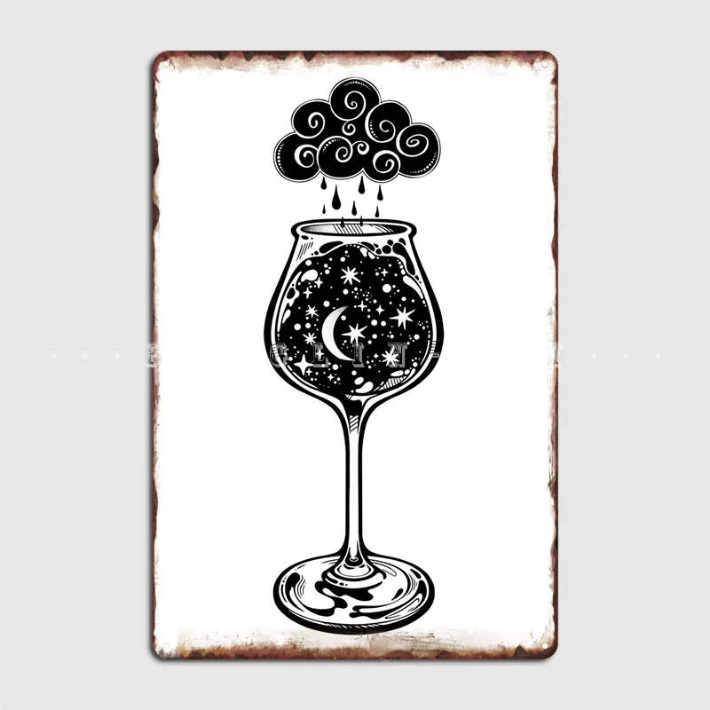 

A Night Storm In A Cup Metal Sign Wall Decor Wall Mural Cinema Designing Tin Sign Poster